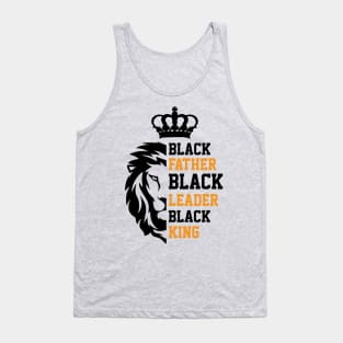 Black Father, Black Leader, Black King, Golden, Lion Tank Top